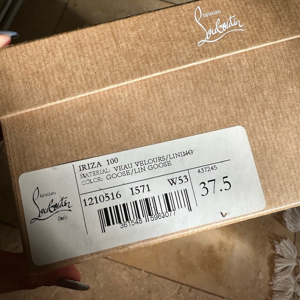 Veau Velour Iriza 100 Pumps 36 Goose Christian Louboutin - Picture 4 of 7